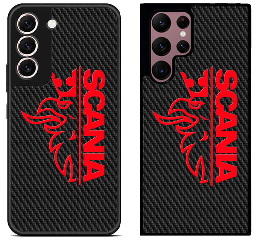 Scania Red Logo Carbon Samsung Galaxy S22 | S22+ | S22 Ultra Case