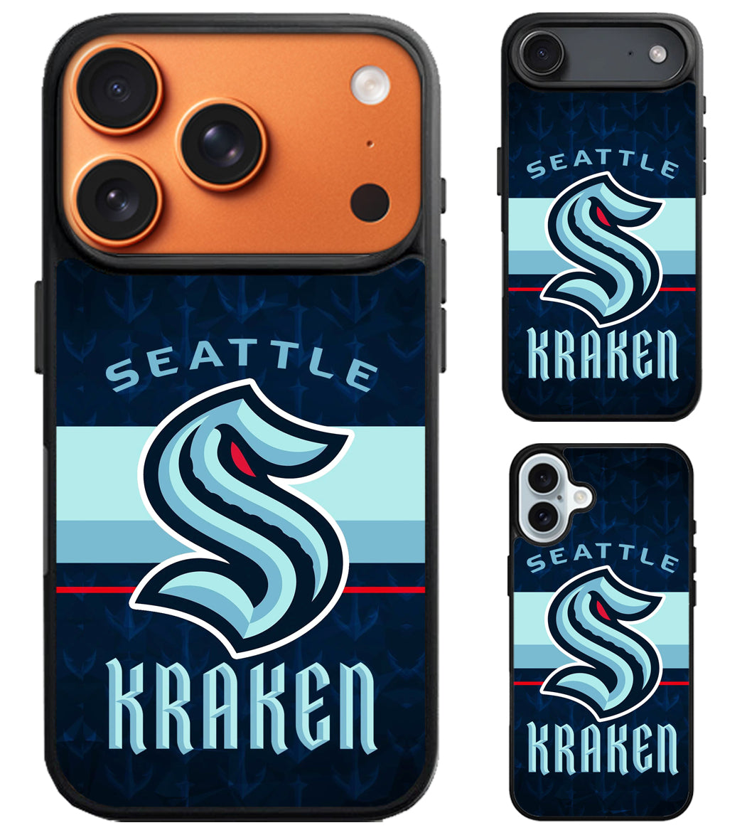 Seattle Kraken Background iPhone Air | iPhone 17 | 17 Pro | 17 Pro Max Case
