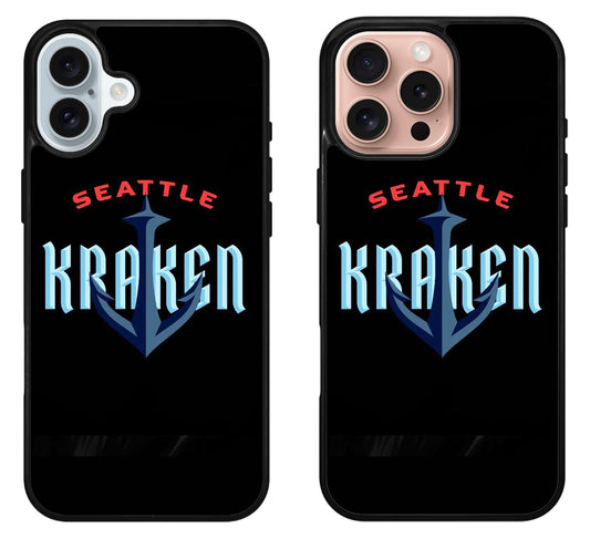 Seattle Kraken Black iPhone 16 | 16 Plus | 16 Pro | 16 Pro Max Case