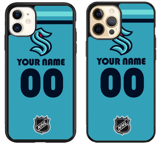 Custom Personalized Seattle Kraken NHL iPhone 12 | 12 Mini | 12 Pro | 12 Pro Max Case