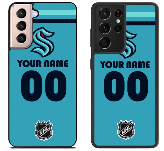 Custom Personalized Seattle Kraken NHL Samsung Galaxy S21 | S21 FE | S21+ | S21 Ultra Case
