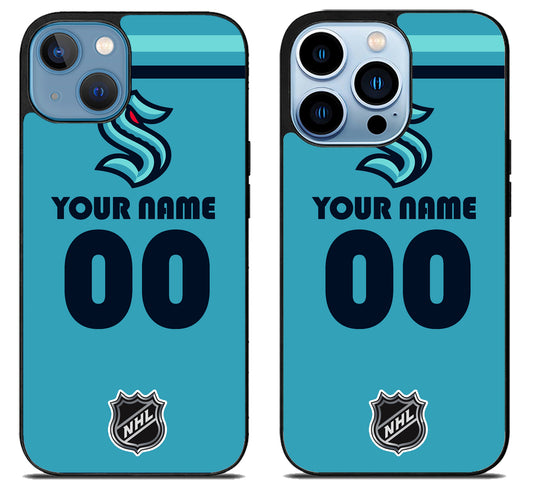 Custom Personalized Seattle Kraken NHL iPhone 13 | 13 Mini | 13 Pro | 13 Pro Max Case