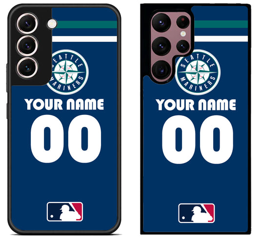 Custom Personalized Seattle Mariners MLB Samsung Galaxy S22 | S22+ | S22 Ultra Case