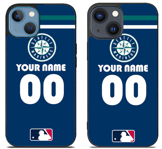 Custom Personalized Seattle Mariners MLB iPhone 15 | iPhone 15 Plus Case