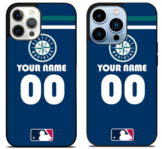 Custom Personalized Seattle Mariners MLB iPhone 15 Pro | iPhone 15 Pro Max Case
