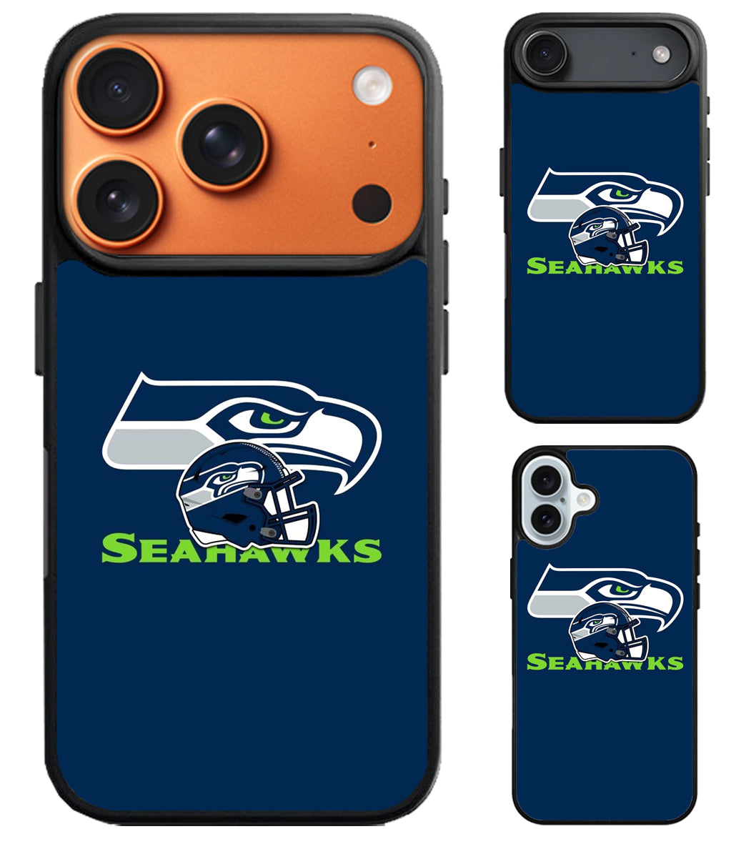 Seattle Seahawks Logo Football iPhone Air | iPhone 17 | 17 Pro | 17 Pro Max Case