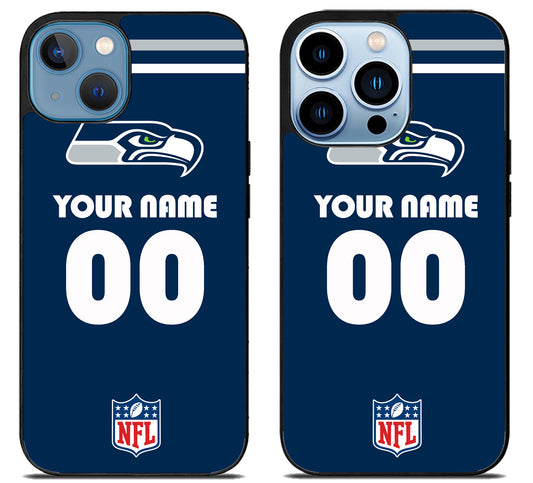 Custom Personalized Seattle Seahawks NFL iPhone 13 | 13 Mini | 13 Pro | 13 Pro Max Case