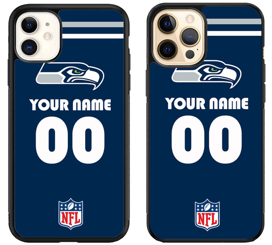 Custom Personalized Seattle Seahawks NFL iPhone 12 | 12 Mini | 12 Pro | 12 Pro Max Case