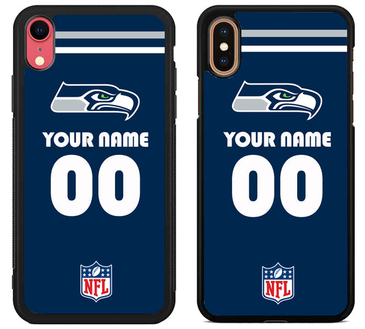 Custom Personalized Seattle Seahawks NFL iPhone X | Xs | Xr | Xs Max Case