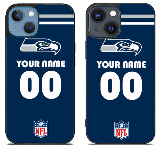 Custom Personalized Seattle Seahawks NFL iPhone 15 | iPhone 15 Plus Case