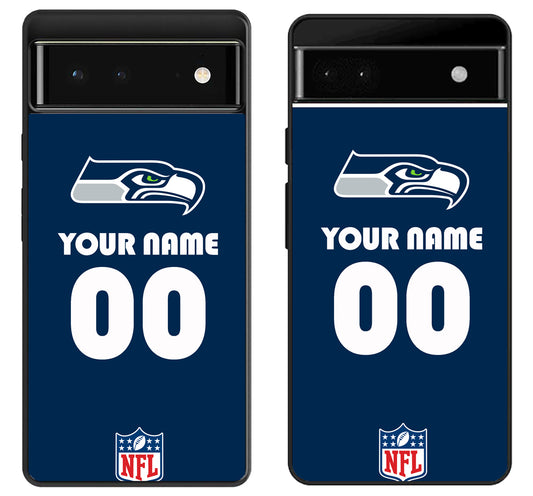 Custom Personalized Seattle Seahawks NFL Google Pixel 6 | 6A | 6 Pro Case