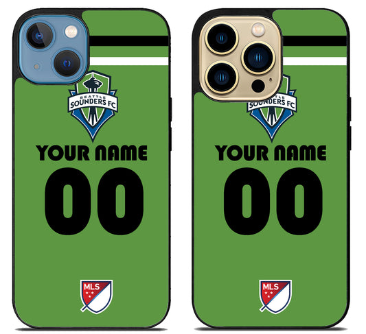 Custom Personalized Seattle Sounders MLS iPhone 14 | 14 Plus | 14 Pro | 14 Pro Max Case