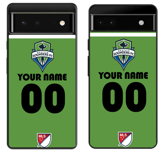 Custom Personalized Seattle Sounders MLS Google Pixel 6 | 6A | 6 Pro Case