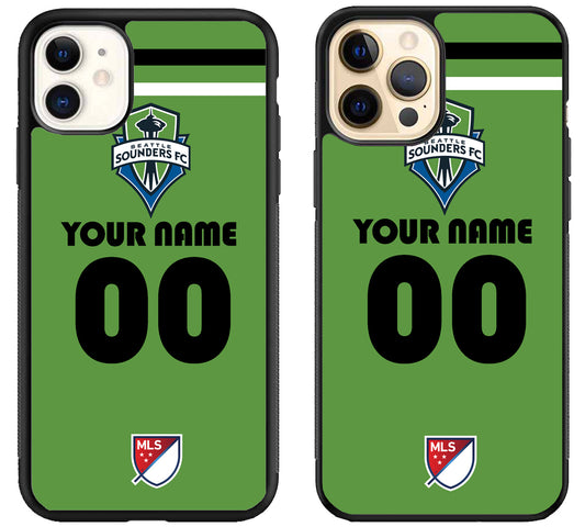 Custom Personalized Seattle Sounders MLS iPhone 12 | 12 Mini | 12 Pro | 12 Pro Max Case