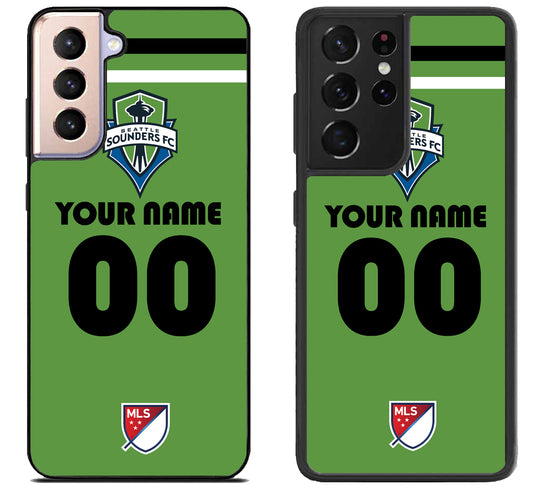 Custom Personalized Seattle Sounders MLS Samsung Galaxy S21 | S21 FE | S21+ | S21 Ultra Case