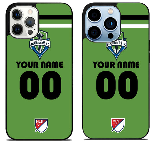 Custom Personalized Seattle Sounders MLS iPhone 15 Pro | iPhone 15 Pro Max Case