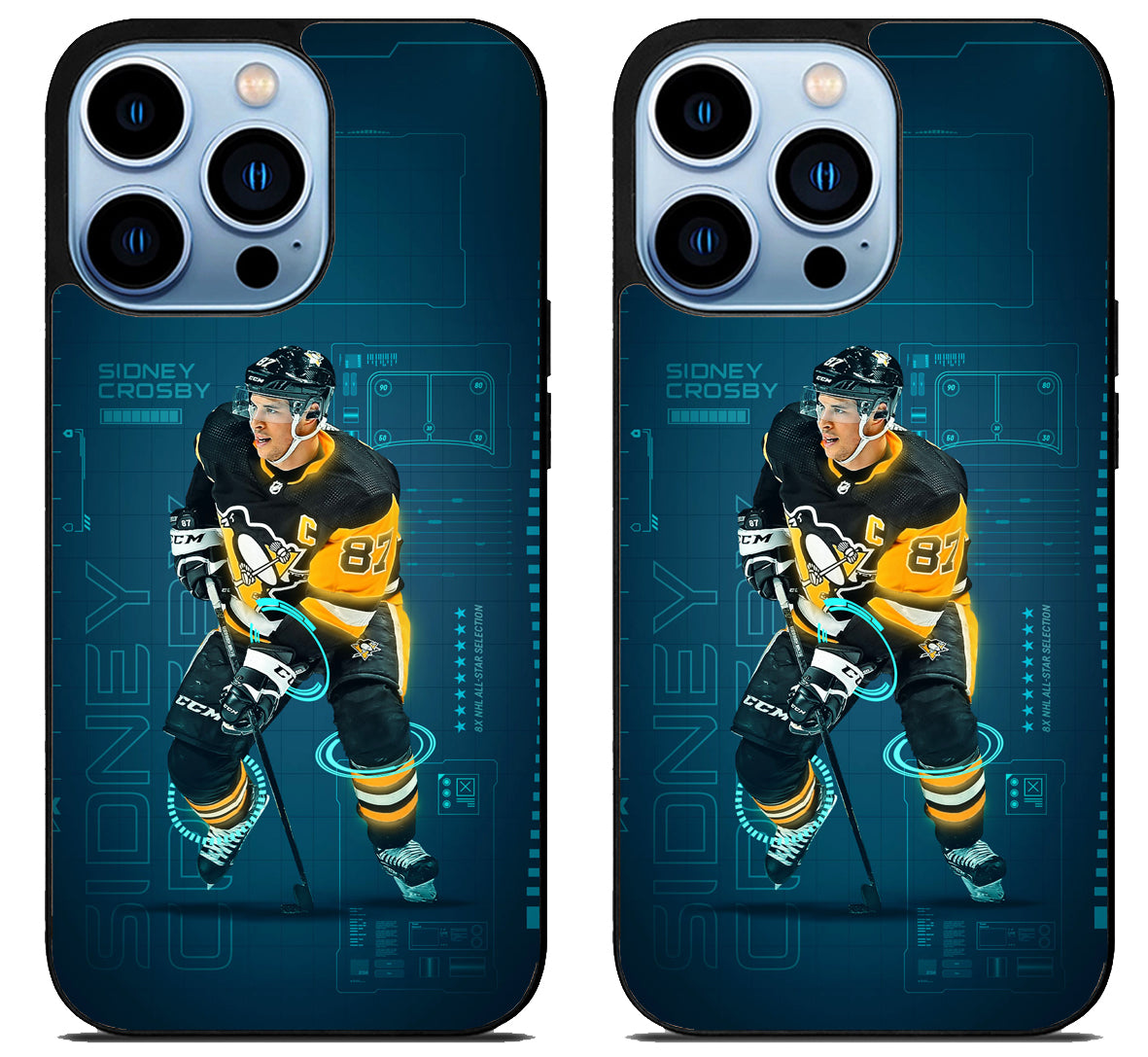 Sidney Crosby Pittsburgh Penguins Background iPhone 15 Pro | iPhone 15 Pro Max Case