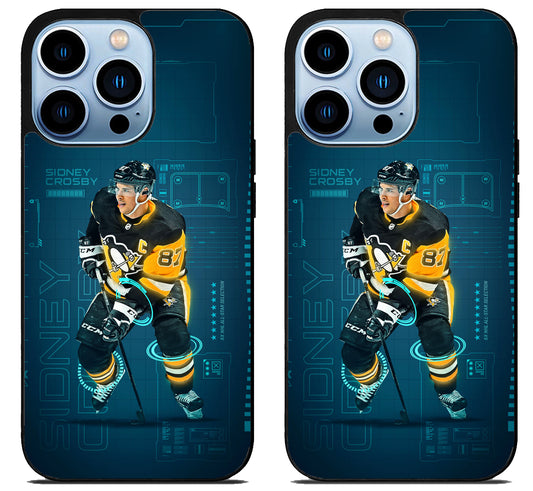 Sidney Crosby Pittsburgh Penguins Background iPhone 15 Pro | iPhone 15 Pro Max Case