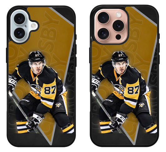 Sidney Crosby Pittsburgh Penguins Wallpaper iPhone 16 | 16 Plus | 16 Pro | 16 Pro Max Case