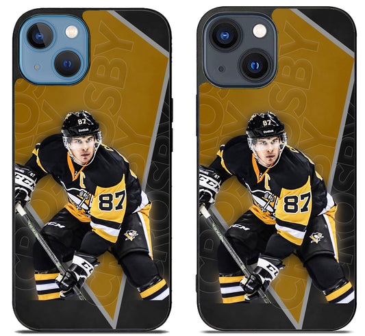 Sidney Crosby Pittsburgh Penguins Wallpaper iPhone 15 | iPhone 15 Plus Case