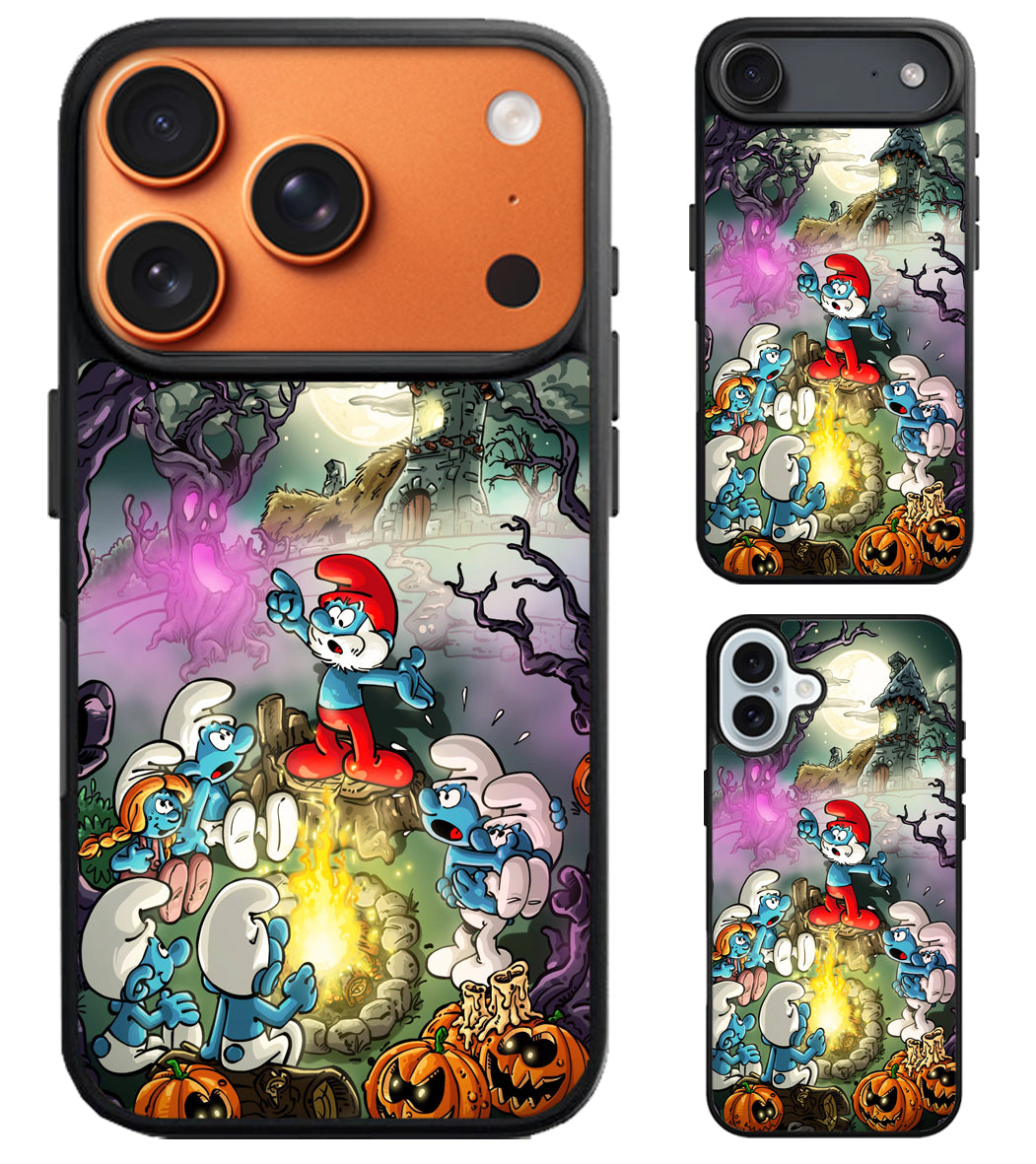 Smurf Starry Night Halloween iPhone Air | iPhone 17 | 17 Pro | 17 Pro Max Case
