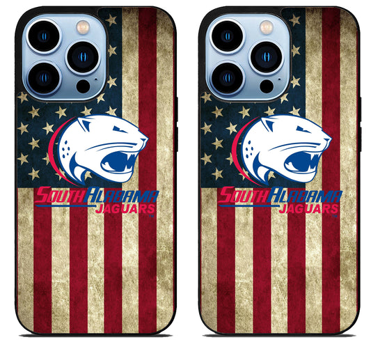 South Alabama Jaguar Flag iPhone 15 Pro | iPhone 15 Pro Max Case