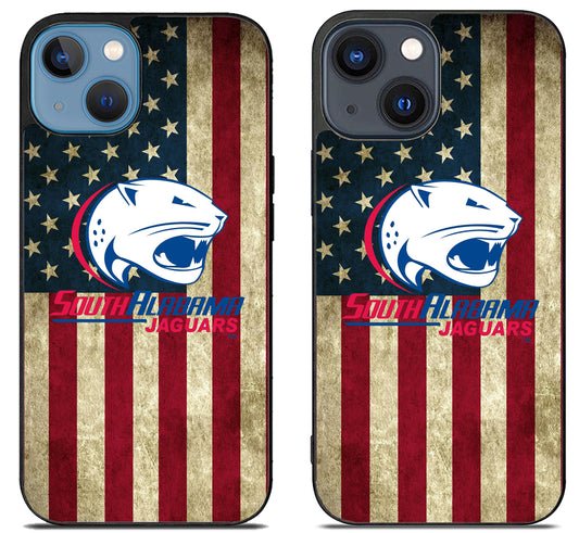 South Alabama Jaguar Flag iPhone 15 | iPhone 15 Plus Case