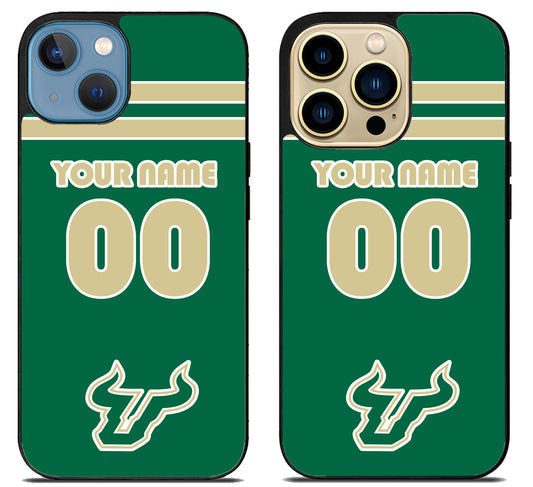 Custom Personalized South Florida Bulls iPhone 14 | 14 Plus | 14 Pro | 14 Pro Max Case