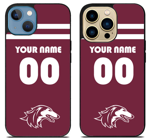 Custom Personalized Southern Illinois Salukis iPhone 14 | 14 Plus | 14 Pro | 14 Pro Max Case