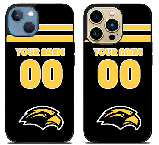 Custom Personalized Southern Miss Golden Eagles iPhone 14 | 14 Plus | 14 Pro | 14 Pro Max Case