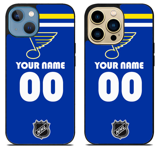Custom Personalized St Louis Blues NHL iPhone 14 | 14 Plus | 14 Pro | 14 Pro Max Case
