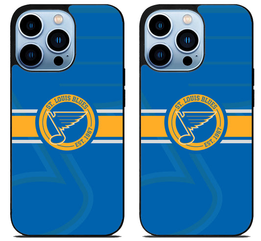 St Louis Blues Background iPhone 15 Pro | iPhone 15 Pro Max Case