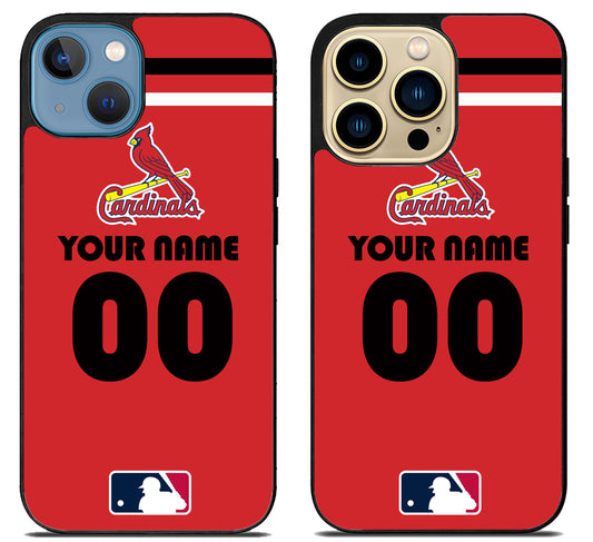 Custom Personalized St Louis Cardinals MLB iPhone 14 | 14 Plus | 14 Pro | 14 Pro Max Case