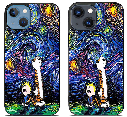 Starry Night Calvin And Hobbes iPhone 15 | iPhone 15 Plus Case