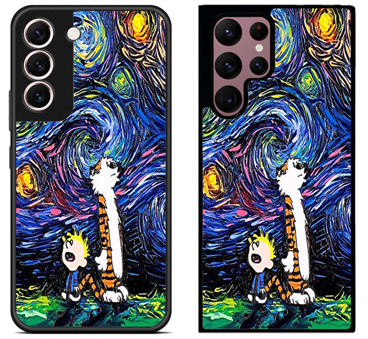 Calvin And Hobbes Starry Night Samsung Galaxy S22 | S22+ | S22 Ultra Case