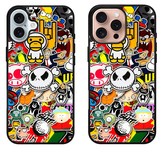 Sticker Bomb iPhone 16 | 16 Plus | 16 Pro | 16 Pro Max Case