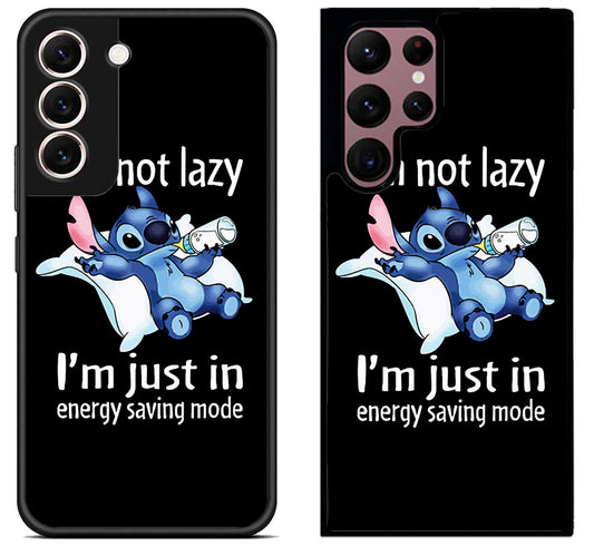 Stitch im Not Lazy Samsung Galaxy S22 | S22+ | S22 Ultra Case