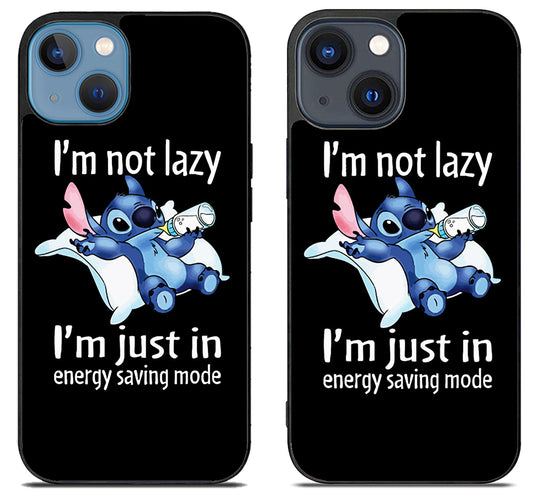 Stitch im Not Lazy iPhone 15 | iPhone 15 Plus Case