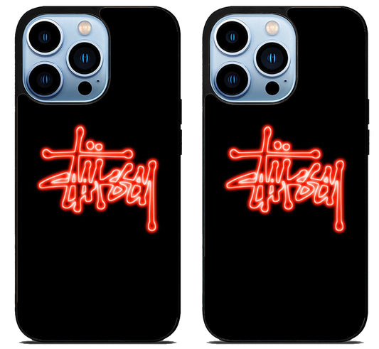 Stussy Color Red Light iPhone 15 Pro | iPhone 15 Pro Max Case