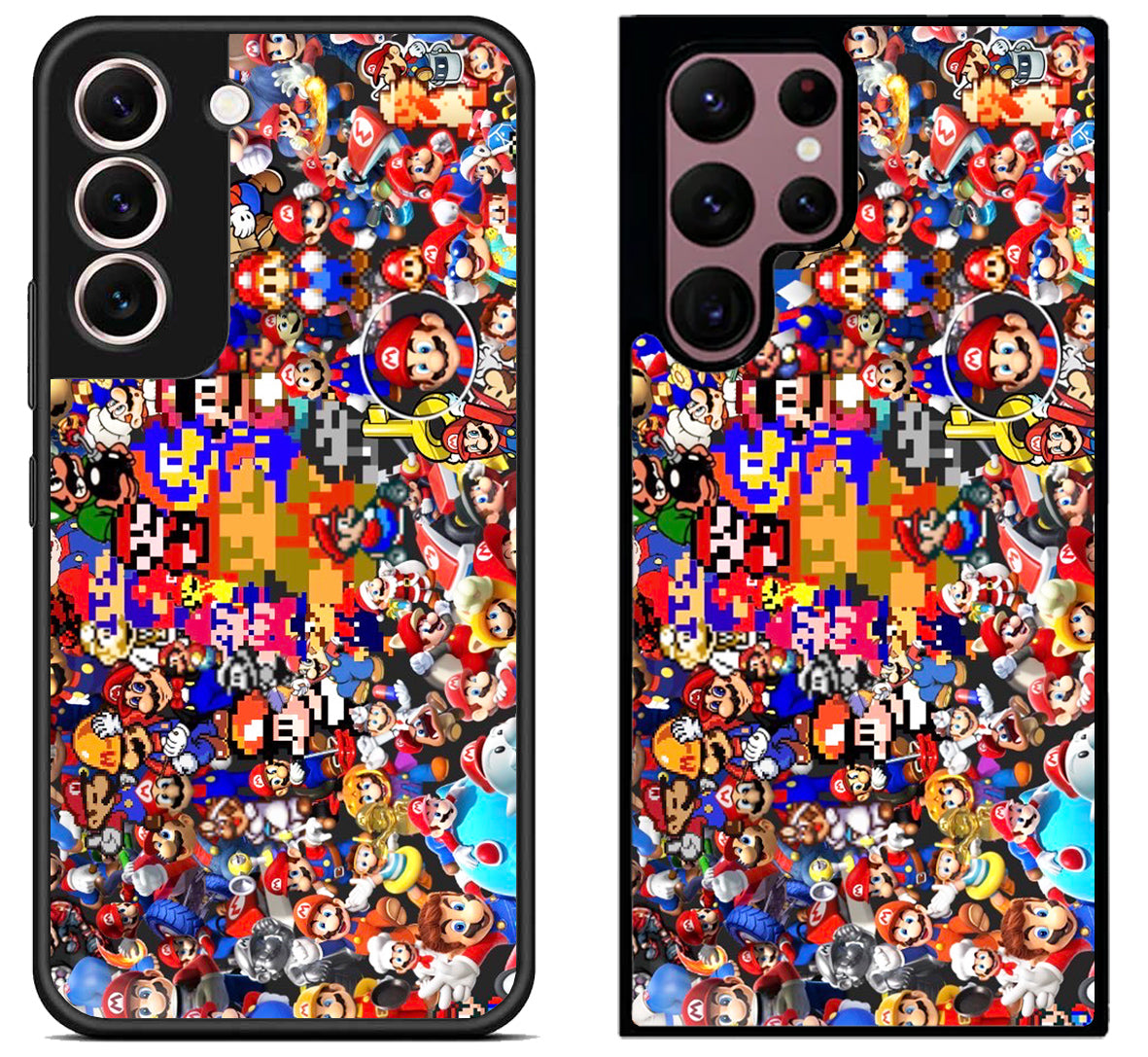 Super Mario Wallpaper Collage Samsung Galaxy S22 | S22+ | S22 Ultra Case