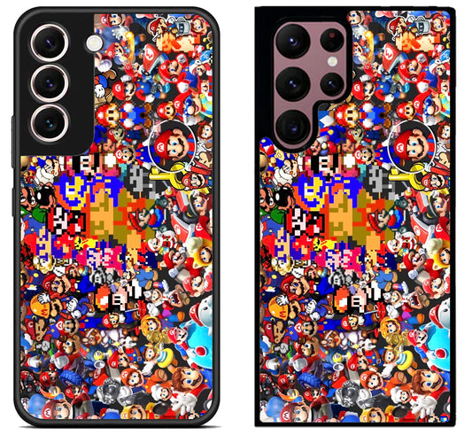 Super Mario Wallpaper Collage Samsung Galaxy S22 | S22+ | S22 Ultra Case