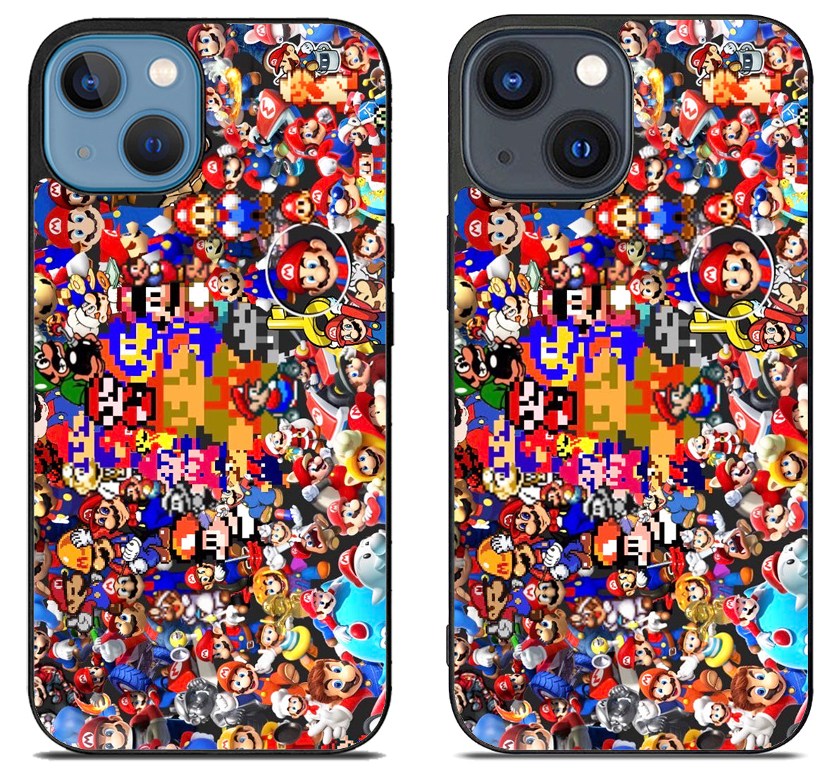 Super Mario Wallpaper Collage iPhone 15 | iPhone 15 Plus Case