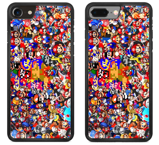 Super Mario Wallpaper Collage iPhone 8 | 8 Plus Case