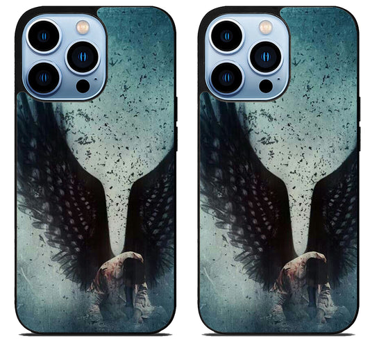 Supernatural castiel wings iPhone 15 Pro | iPhone 15 Pro Max Case