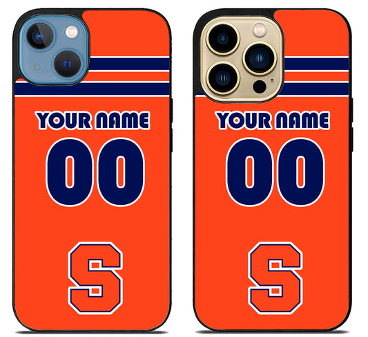 Custom Personalized Syracuse Orange iPhone 14 | 14 Plus | 14 Pro | 14 Pro Max Case