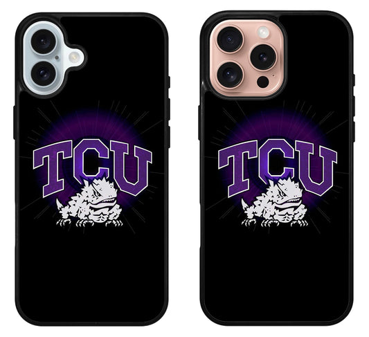 TCU Horned Frogs Black iPhone 16 | 16 Plus | 16 Pro | 16 Pro Max Case