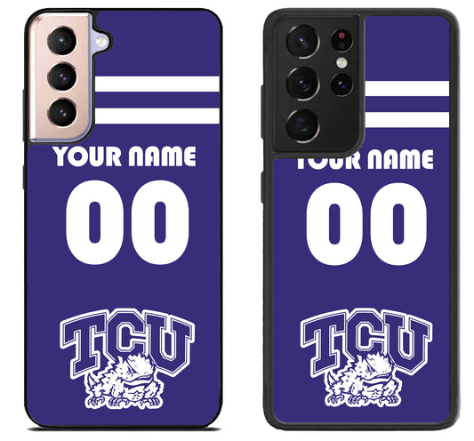 Custom Personalized TCU Horned Frogs Samsung Galaxy S21 | S21 FE | S21+ | S21 Ultra Case
