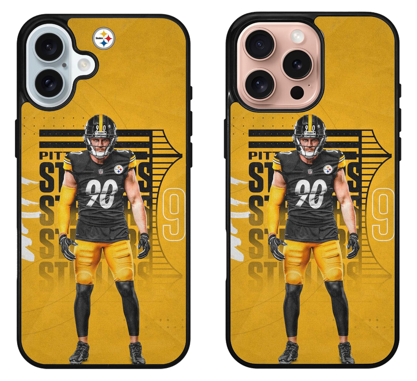 TJ Watt Pittsburgh Steelers Cover Style iPhone 16 | 16 Plus | 16 Pro | 16 Pro Max Case