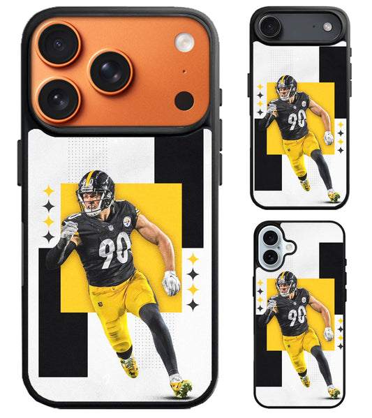 TJ Watt Pittsburgh Steelers Wallpaper Cover iPhone Air | iPhone 17 | 17 Pro | 17 Pro Max Case