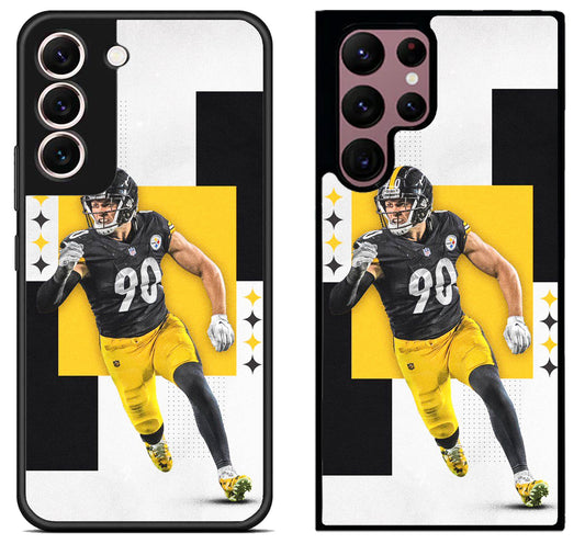 TJ Watt Pittsburgh Steelers Wallpaper Samsung Galaxy S22 | S22+ | S22 Ultra Case